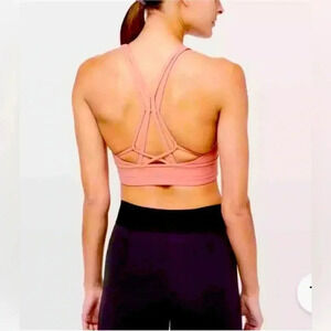 Lululemon + Soul Cycle Ride & Reflect Sports Bra In Cameo Pink Size 4.